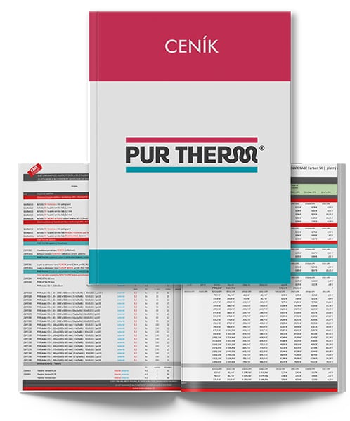 Cenník PUR THERM systém, PUR dosky