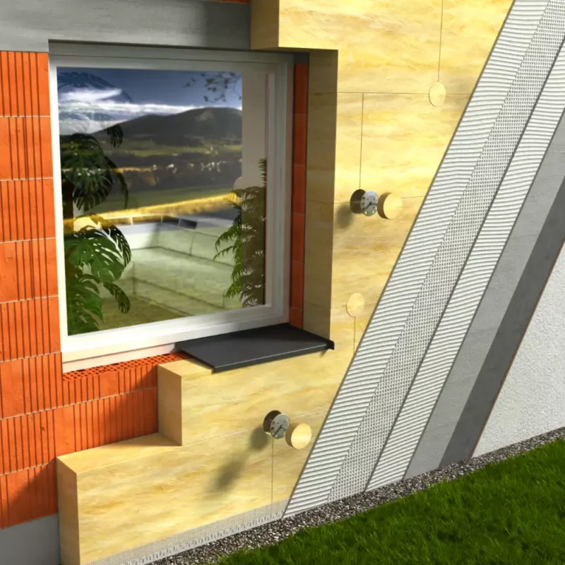 Zloženie izolačného systému z minerálnej vlny Wancotherm system